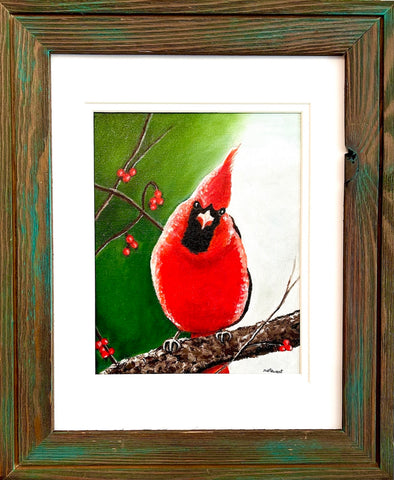 Cardinal with Berries